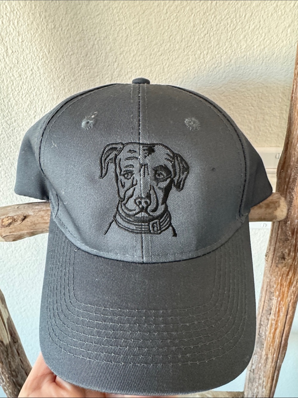 Lagunitas Black Baseball Cap with Embroidered Dog